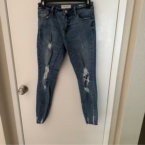 Pacsun Mid-Rise Raw Rem Skinny Jeans